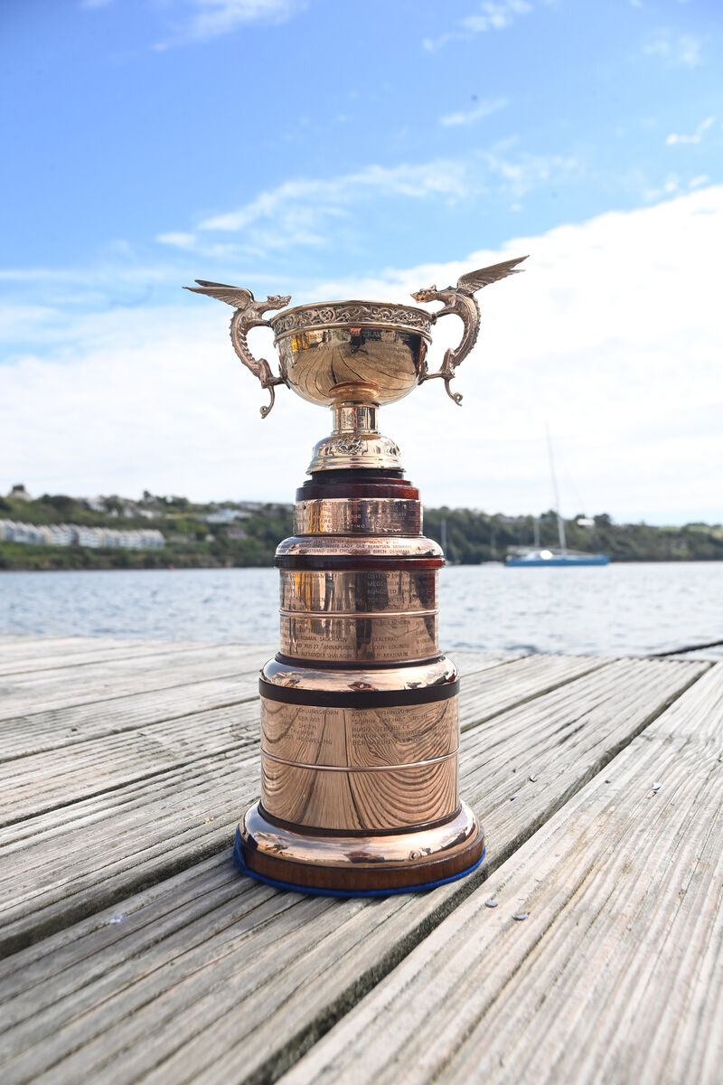  The Dragon Gold Cup sailing regatta is coming to Kinsale in September 2024. Pictured is the Gold Cup prize at Kinsale Yacht Club. Pic Larry