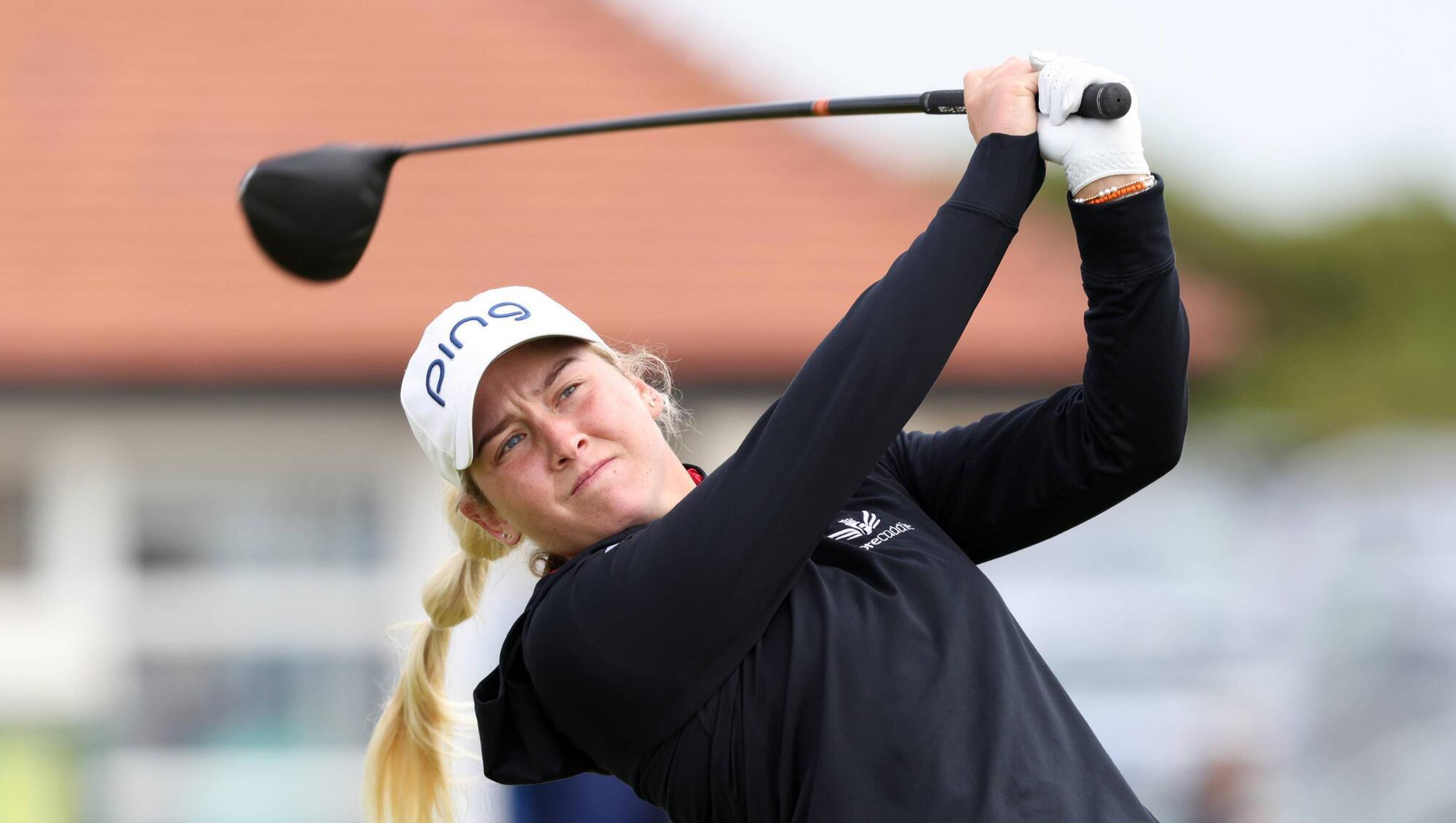 LAST 32: Sara Byrne is into the last 32 of the Women's Amateur Championship at Portmarnock. Photo by Patrick Bolger/R&A/R&A via Getty Images.