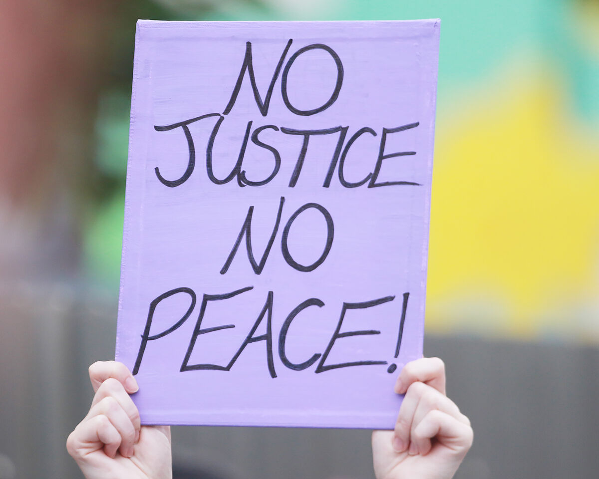 Signs at the Natasha O'Brien Protest outside Limerick District Court this week. Picture: Brendan Gleeson Signs at the Natasha O'Brien Protest outside Limerick District Court this week. Picture: Brendan Gleeson