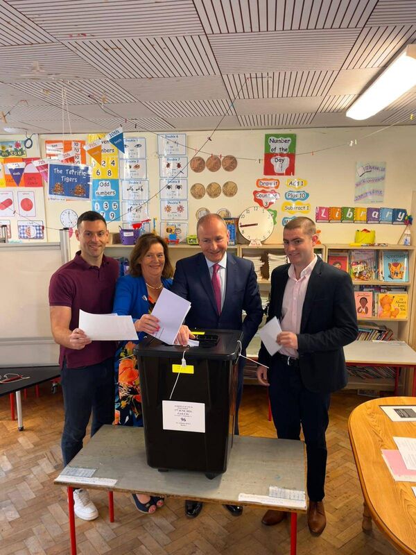 Tánaiste and Úactaráin Fhianna Fáil Micheál Martin casting his vote in June's European and local elections at St Anthony’s Boys National School, Ballinlough Tánaiste and Úactaráin Fhianna Fáil Micheál Martin casting his vote in June's European and local elections at St Anthony’s Boys National School, Ballinlough