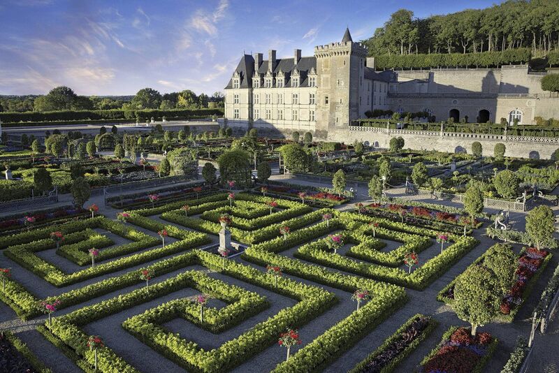 Gardens at Chateau Villandry, Loire Valley. Gardens at Chateau Villandry, Loire Valley.