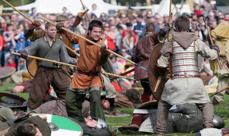 The Battle of Clontarf is re-enacted in 2014 in Raheny, Dublin, on its 1,000th anniversary. Picture: Laura Hutton 