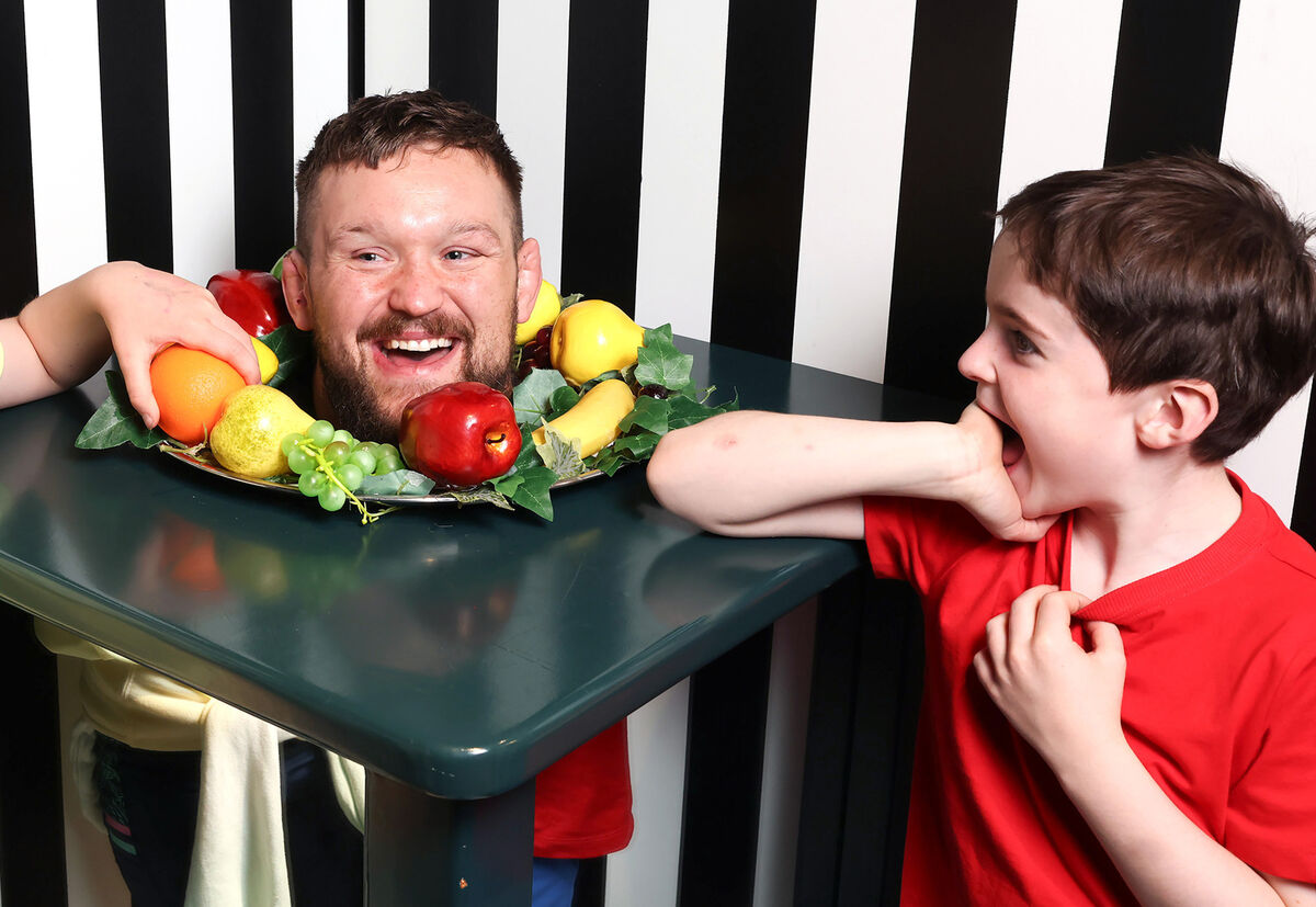 Rugby star, Andrew Porter, pictured with Jack Kelly aged 7, re-open Explorium, Ireland’s National Sport and Science Centre located in Sandyford, Dublin 18.