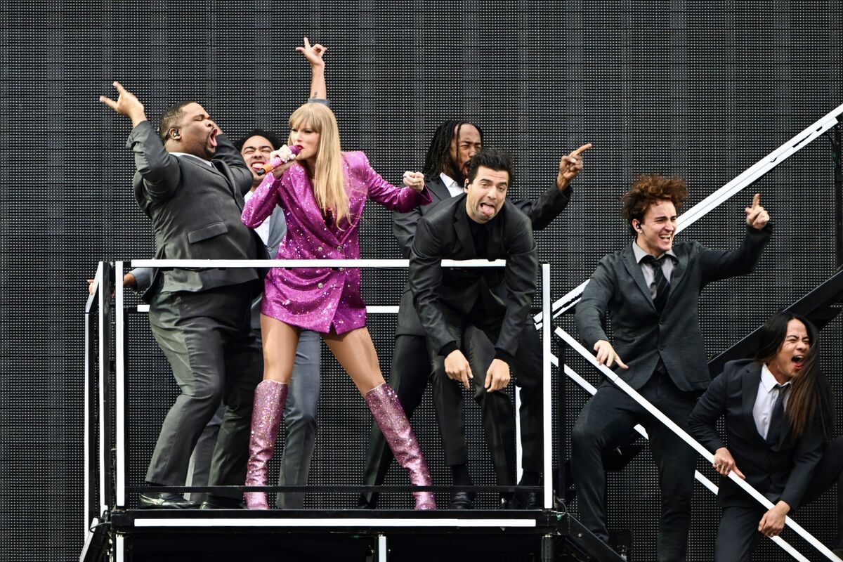 Taylor Swift’s performance of ‘The Man’ during her first of three sold out Concerts in the Aviva Stadium. Picture Chani Anderson