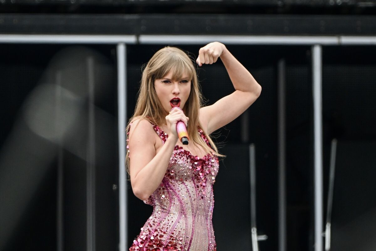 Taylor Swift’s performance of ‘The Man’ during her first of three sold out Concerts in the Aviva Stadium. Picture Chani Anderson