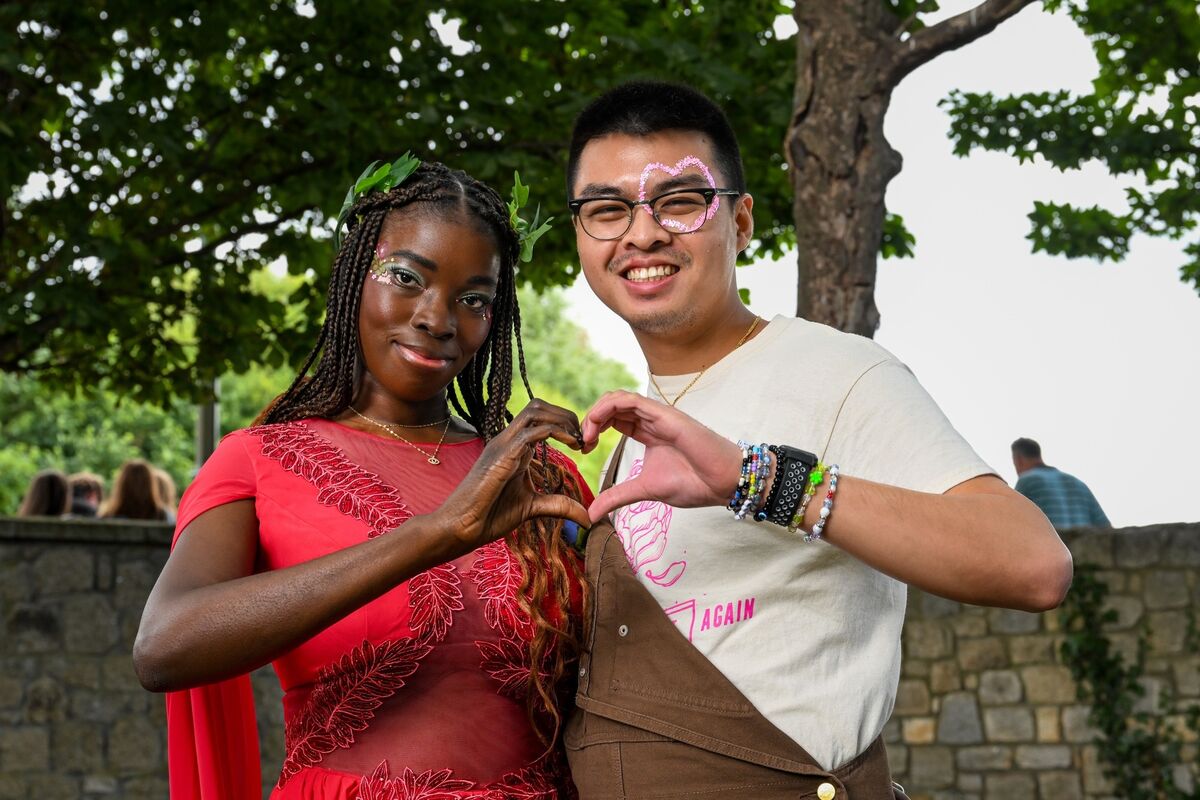 Taylor Swift super fans Chris and Thea pictured outside the Aviva for Fridays concert, have seen the superstar perform more times than they can count. Picture Chani Anderson
