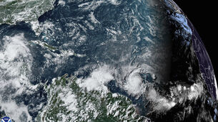 The south-east Caribbean began shutting down on Sunday amid urgent pleas for people to take shelter as Hurricane Beryl is forecast to strengthen into a powerful Category 4 storm (National Oceanic and Atmospheric Administration/AP)