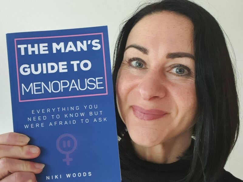 Niki Woods with her book 'The Man's Guide To Menopause' Picture: Maryanne Scott Niki Woods with her book 'The Man's Guide To Menopause' Picture: Maryanne Scott