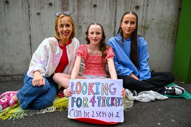 Ciara, Lucy and Rachel McGrath outside the Aviva Stadium. Picture: Chani Anderson Ciara, Lucy and Rachel McGrath outside the Aviva Stadium. Picture: Chani Anderson
