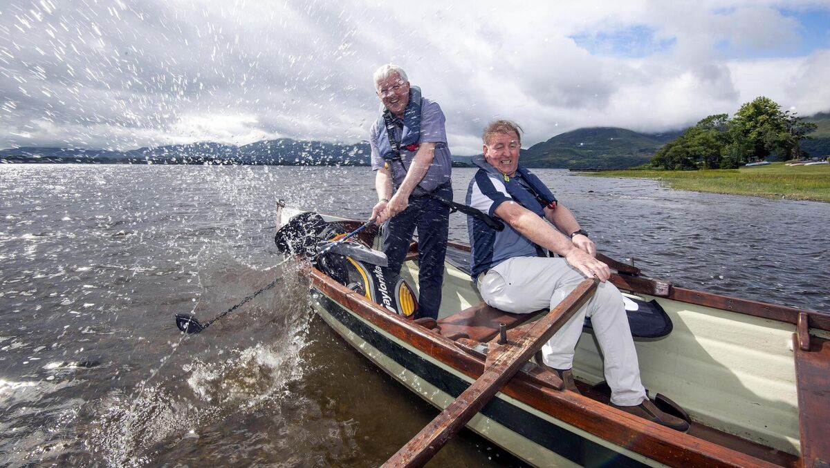 Play It As It Lies.... Forty years after they captained their respective counties to All-Ireland senior titles in the GAA’s centenary year, Kerry and Cork greats Ambrose O’Donovan and John Fenton were pulling strokes once again on Lough Lough Leane, Killarney this time at the launch of the 23rd annual Circet All-Ireland GAA Golf Challenge in Killarney Golf and Fishing Club on Mahony’s Point. This year’s Challenge in aid of Glenflesk clubman Jerry O’Leary takes place at Killarney GC on October 17th and 18th. Play It As It Lies.... Forty years after they captained their respective counties to All-Ireland senior titles in the GAA’s centenary year, Kerry and Cork greats Ambrose O’Donovan and John Fenton were pulling strokes once again on Lough Lough Leane, Killarney this time at the launch of the 23rd annual Circet All-Ireland GAA Golf Challenge in Killarney Golf and Fishing Club on Mahony’s Point. This year’s Challenge in aid of Glenflesk clubman Jerry O’Leary takes place at Killarney GC on October 17th and 18th.