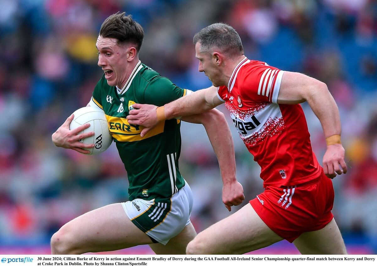 IMPACT: Kerry's Cillian Burke made a big impact when introduced against Derry. Pic: Shauna Clinton/Sportsfile