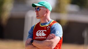 <p>NOT DAUNTED: Ireland Forwards coach Paul O’Connell in training. Pic Credit: Dan Sheridan, Inpho.</p>