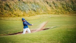 <p> MAGICAL: USA player Michael La Sasso pictured during the 1st days practice ahead of this weekends Arnold Palmer Cup in Lahinch Golf Club, Clare. Pic. Brian Arthur</p>