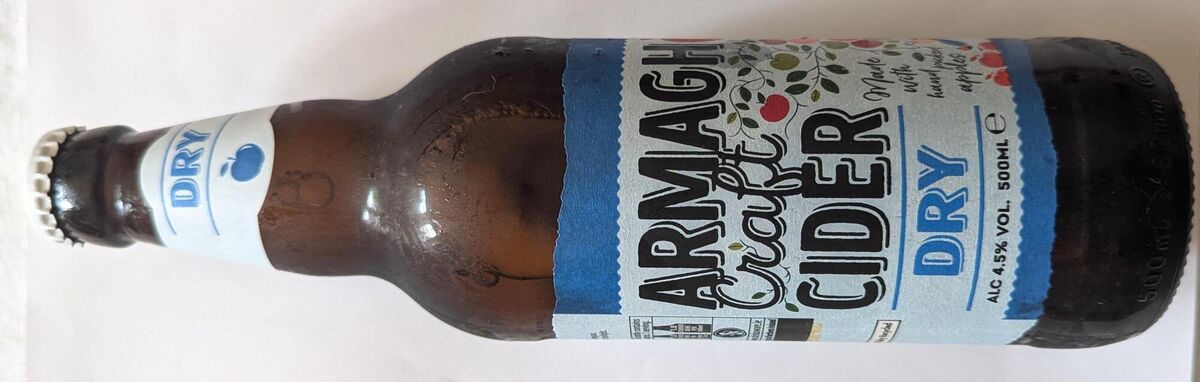 Armagh Dry Craft Cider, 4.5% ABV, 500ml, €2.49 Armagh Dry Craft Cider, 4.5% ABV, 500ml, €2.49