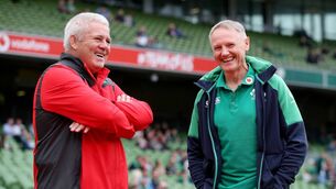 <p>Wales' head coach Warren Gatland with then Ireland boss Joe Schmidt. Pic: INPHO/Dan Sheridan</p>