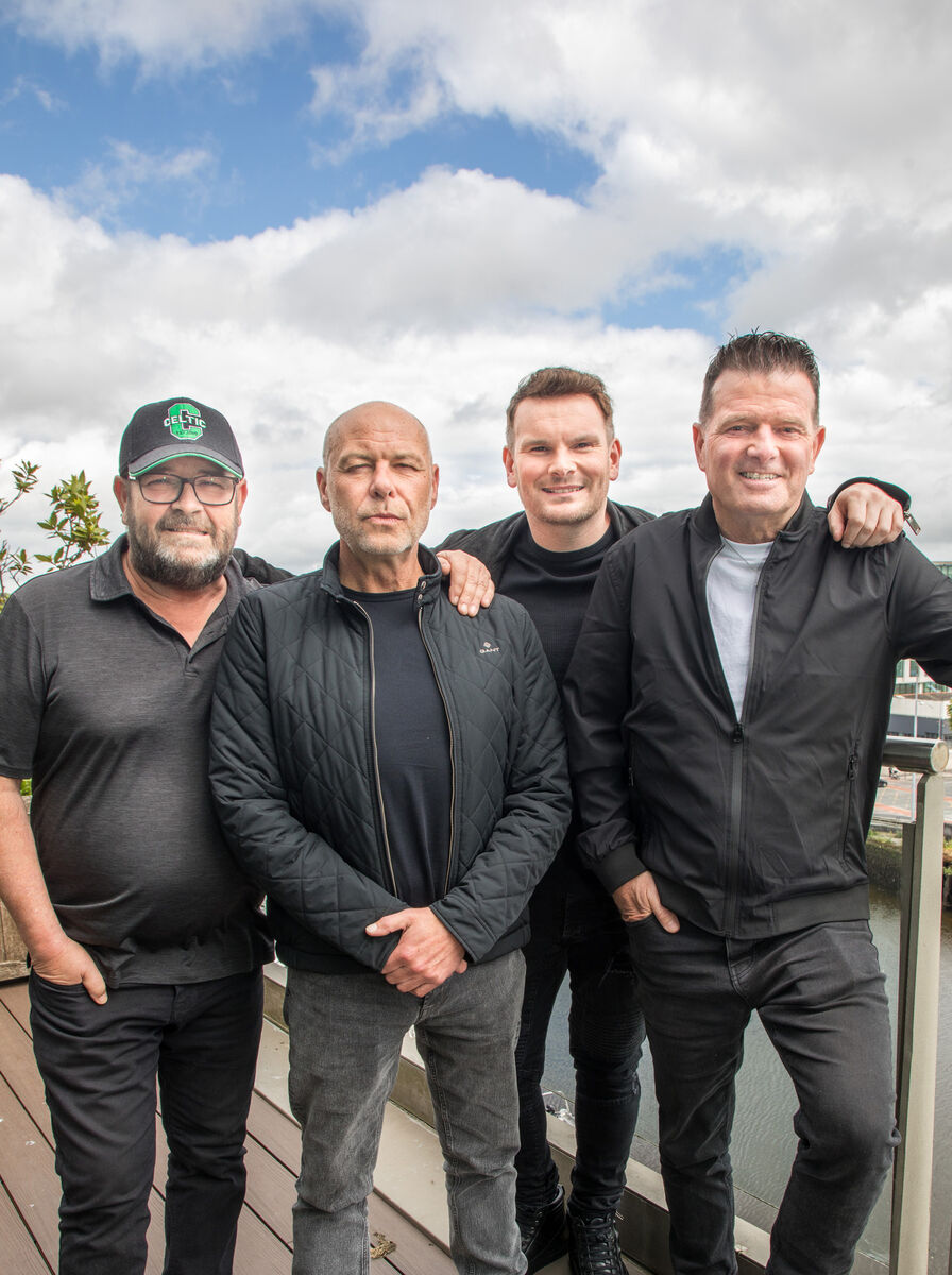 Joe Jewell, Alan Downey, Lee Tompkins and Billy McGuinness of Aslan at the announcement of their concert at Joy in the Park on July 21st at Fitzgerald's Park, Cork. Picture: David Creedon