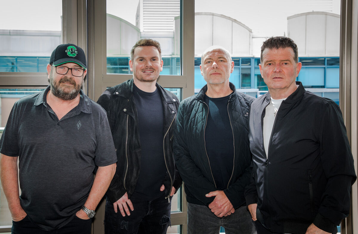 Joe Jewell, Alan Downey, Lee Tompkins and Billy McGuinness of Aslan at the announcement of their concert at Joy in the Park on July 21st at Fitzgerald's Park, Cork. Picture: David Creedon