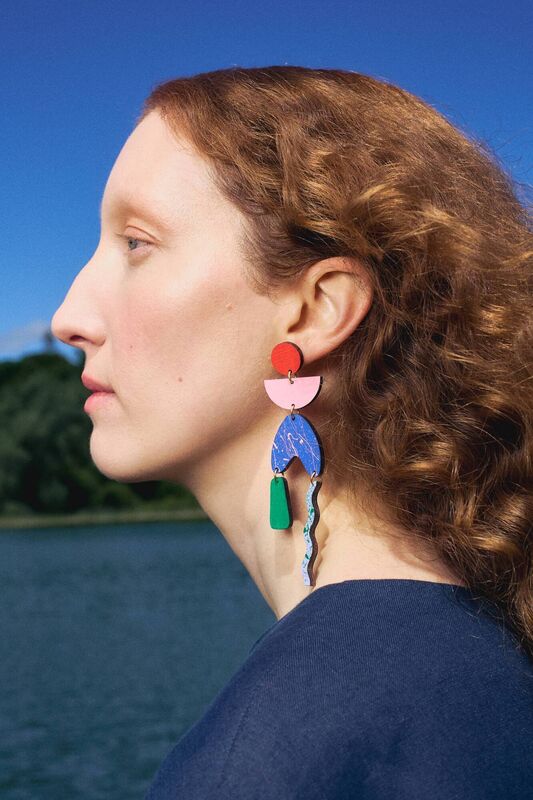 SHOCK OF GREY earrings, €75, at CREATE at Brown Thomas.