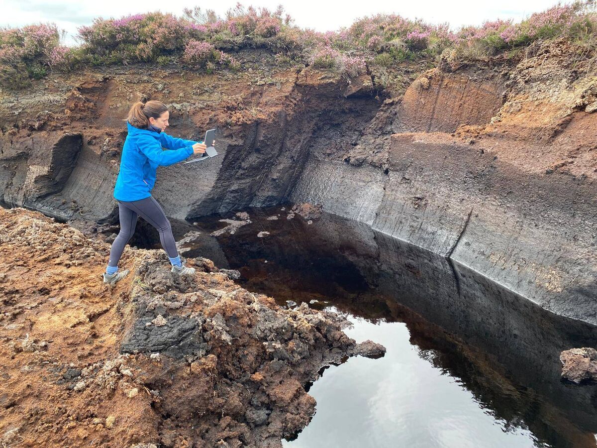 Catriona Leahy out on the bogs. 