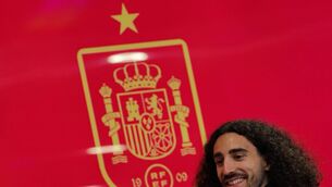 <p>UNEXPECTED STAR: Spain's defender #24 Marc Cucurella. Photo by LLUIS GENE/AFP via Getty Images</p>