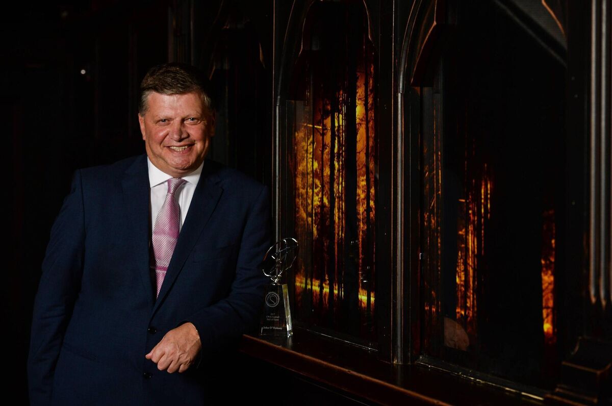 Mayo’s John O’Mahony in 2017 after being presented with the Gaelic Writers Association Hall of Fame award. 