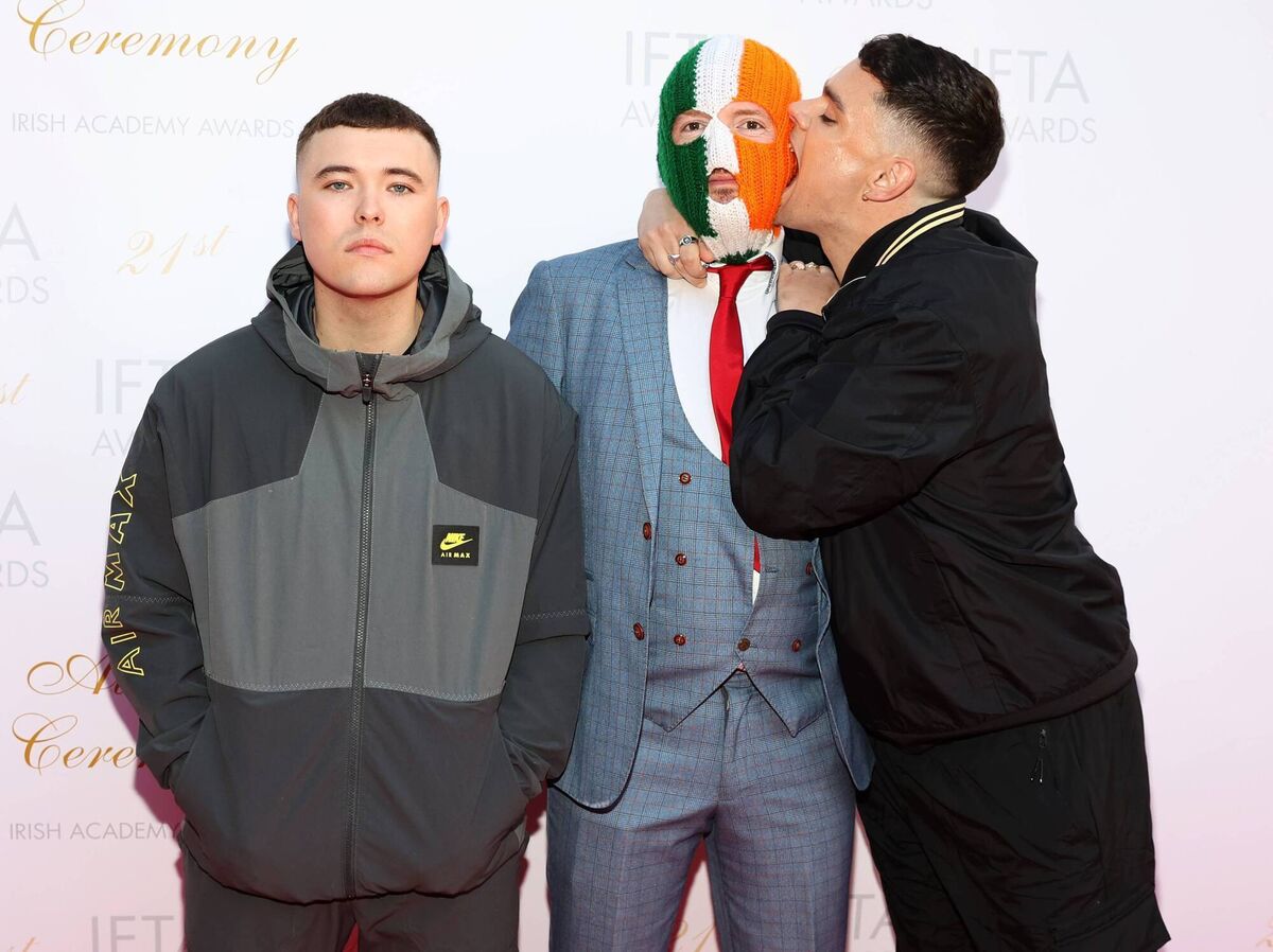 Kneecap: Mo Chara, DJ Provai and Moglai Bap. Picture: Brian McEvoy 