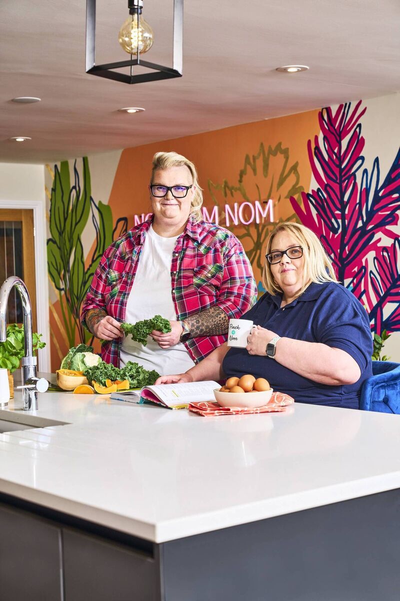 Kate and Kay Allinson from Pinch of Nom. Picture: Mike English/PA  