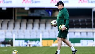 <p>EXPERIENCE NEEDED: Head coach Rassie Erasmus during training. Pic Credit: Dan Sheridan, Inpho.</p>