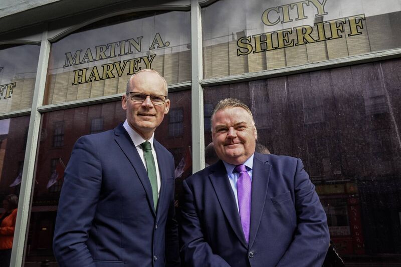 Simon Coveney with former MEP candidate John Mullins. Picture: Brian Lougheed Simon Coveney with former MEP candidate John Mullins. Picture: Brian Lougheed