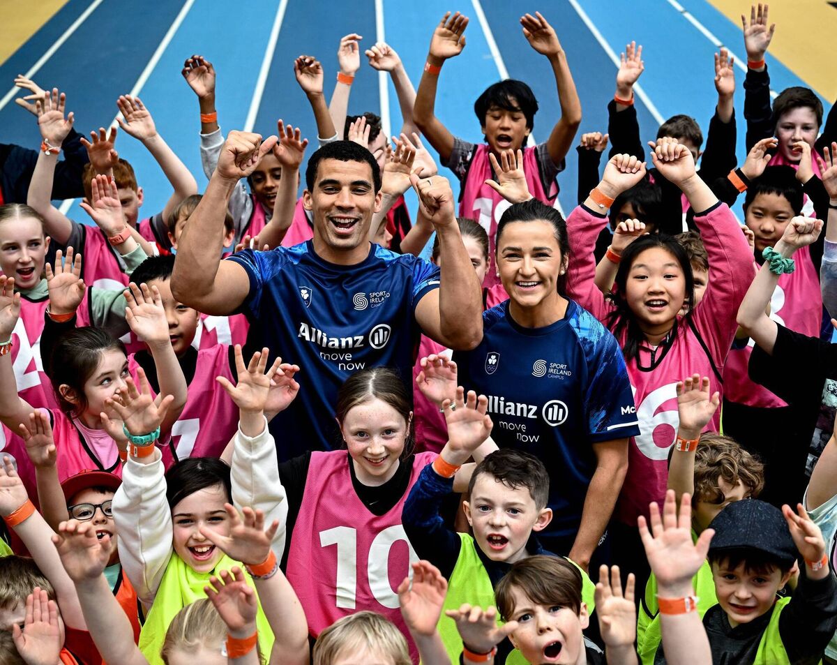 Jordan Conroy and Phil Healy launching a Sport Ireland Campus Summer Kids Camps in partnership with Allianz and Team Ireland at the Sport Ireland Campus in Dublin. Successful sports stars are aware of their role in inspiring the next generation. Photo: Harry Murphy/Sportsfile Jordan Conroy and Phil Healy launching a Sport Ireland Campus Summer Kids Camps in partnership with Allianz and Team Ireland at the Sport Ireland Campus in Dublin. Successful sports stars are aware of their role in inspiring the next generation. Photo: Harry Murphy/Sportsfile