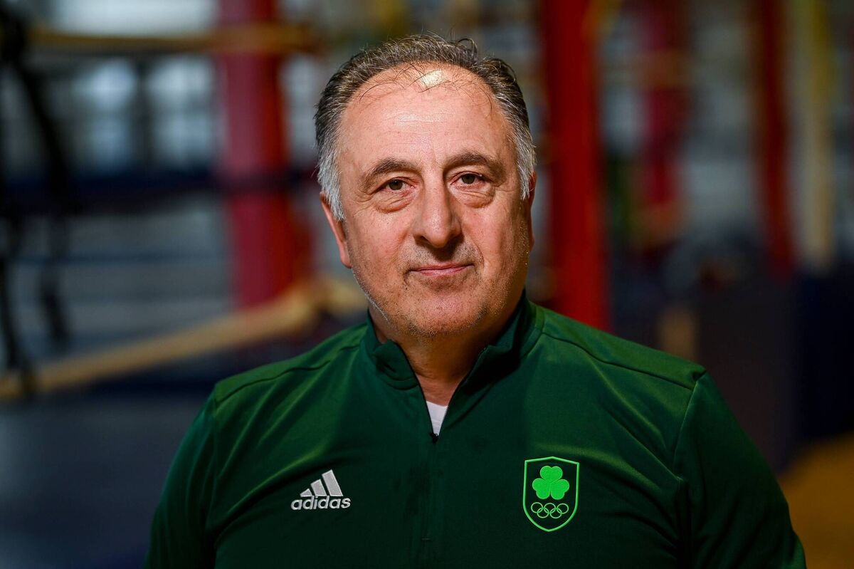 Team Ireland boxing head coach Zaur Antia pictured during the team day for the Paris 2024 Olympic Games at The Crowne Plaza Hotel in Blanchardstown, Dublin. Pic: David Fitzgerald/Sportsfile