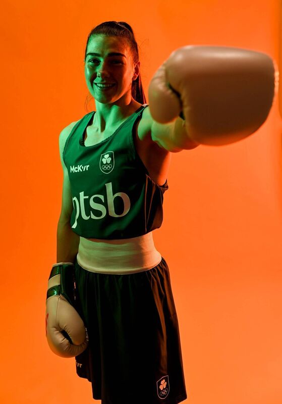 Aoife O'Rourke during the Team Ireland Paris 2024 boxing team announcement at the Sport Ireland Institute in Dublin. Pic: Ramsey Cardy/Sportsfile Aoife O'Rourke during the Team Ireland Paris 2024 boxing team announcement at the Sport Ireland Institute in Dublin. Pic: Ramsey Cardy/Sportsfile