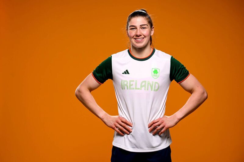 Aoife O'Rourke during the Team Ireland Paris 2024 boxing team announcement at the Sport Ireland Institute in Dublin. Pic: Ramsey Cardy/Sportsfile Aoife O'Rourke during the Team Ireland Paris 2024 boxing team announcement at the Sport Ireland Institute in Dublin. Pic: Ramsey Cardy/Sportsfile