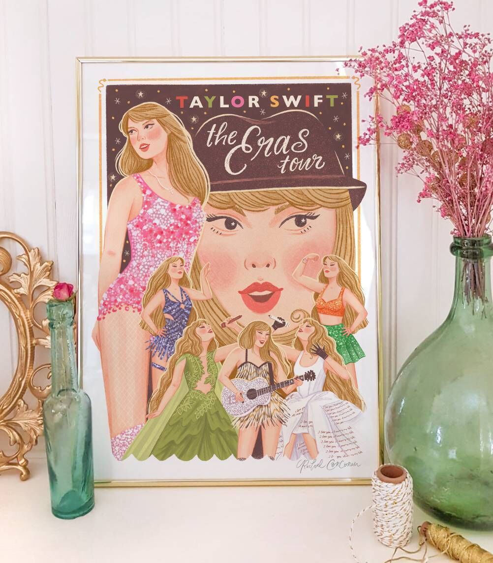 Taylor Swift 'The Eras Tour' print by Rachel Corcoran Taylor Swift 'The Eras Tour' print by Rachel Corcoran