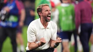 <p>England manager Gareth Southgate celebrates following the UEFA Euro 2024 semi-final. Picture:: Bradley Collyer/PA Wire.</p>