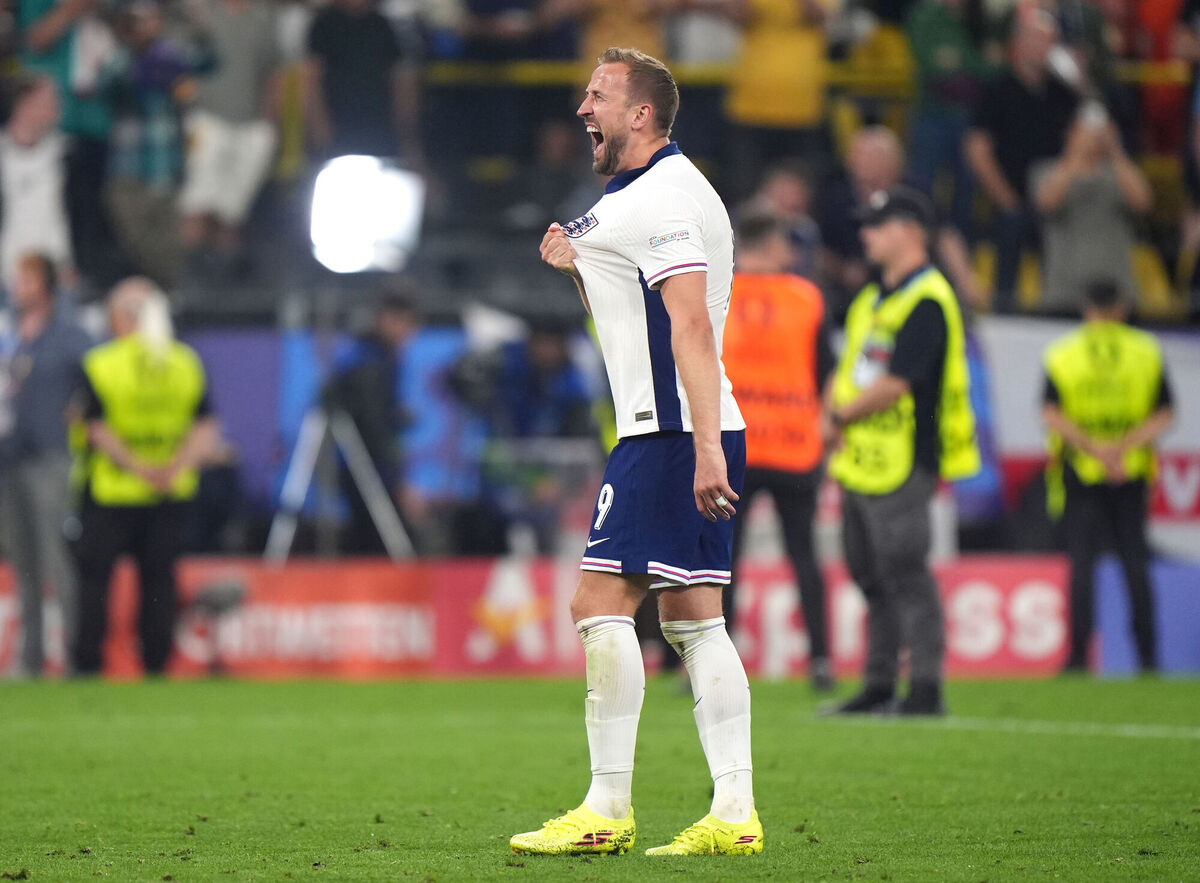 HAPPY HARRY: England's Harry Kane celebrates following the UEFA Euro 2024, semi-final win. Pic: Bradley Collyer/PA Wire. HAPPY HARRY: England's Harry Kane celebrates following the UEFA Euro 2024, semi-final win. Pic: Bradley Collyer/PA Wire.