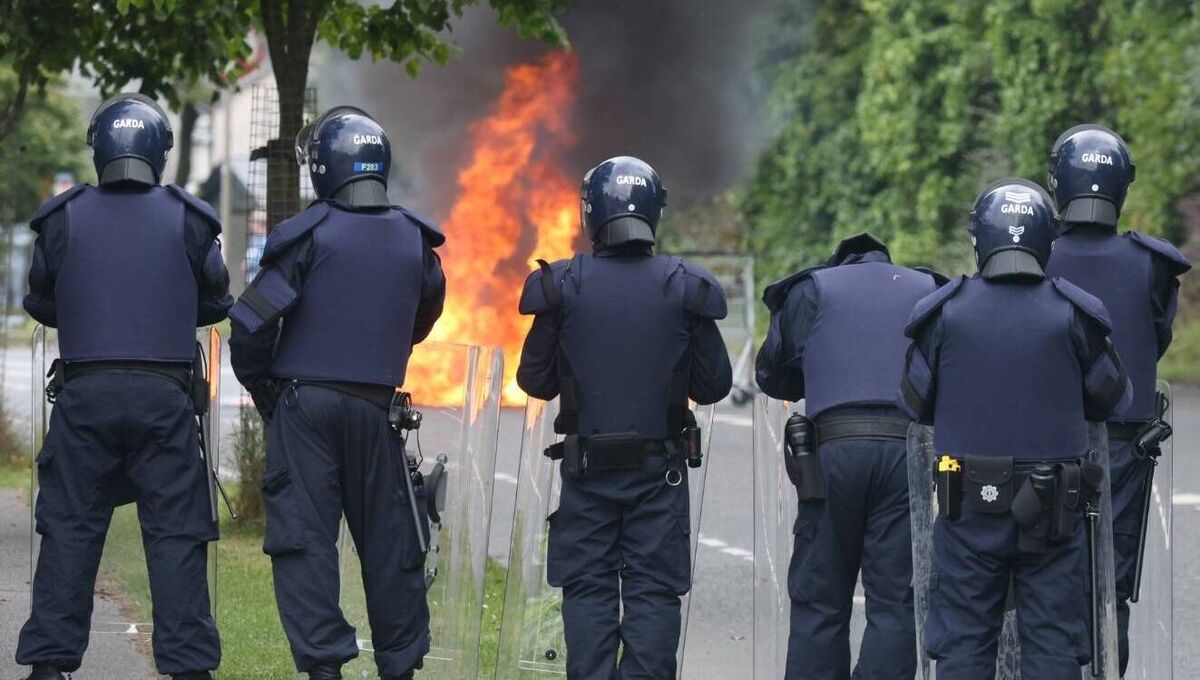 A bin was set on fire outside the former Crown Paints factory in Coolock, Dublin. Picture: Colin Keegan/Collins Photos A bin was set on fire outside the former Crown Paints factory in Coolock, Dublin. Picture: Colin Keegan/Collins Photos
