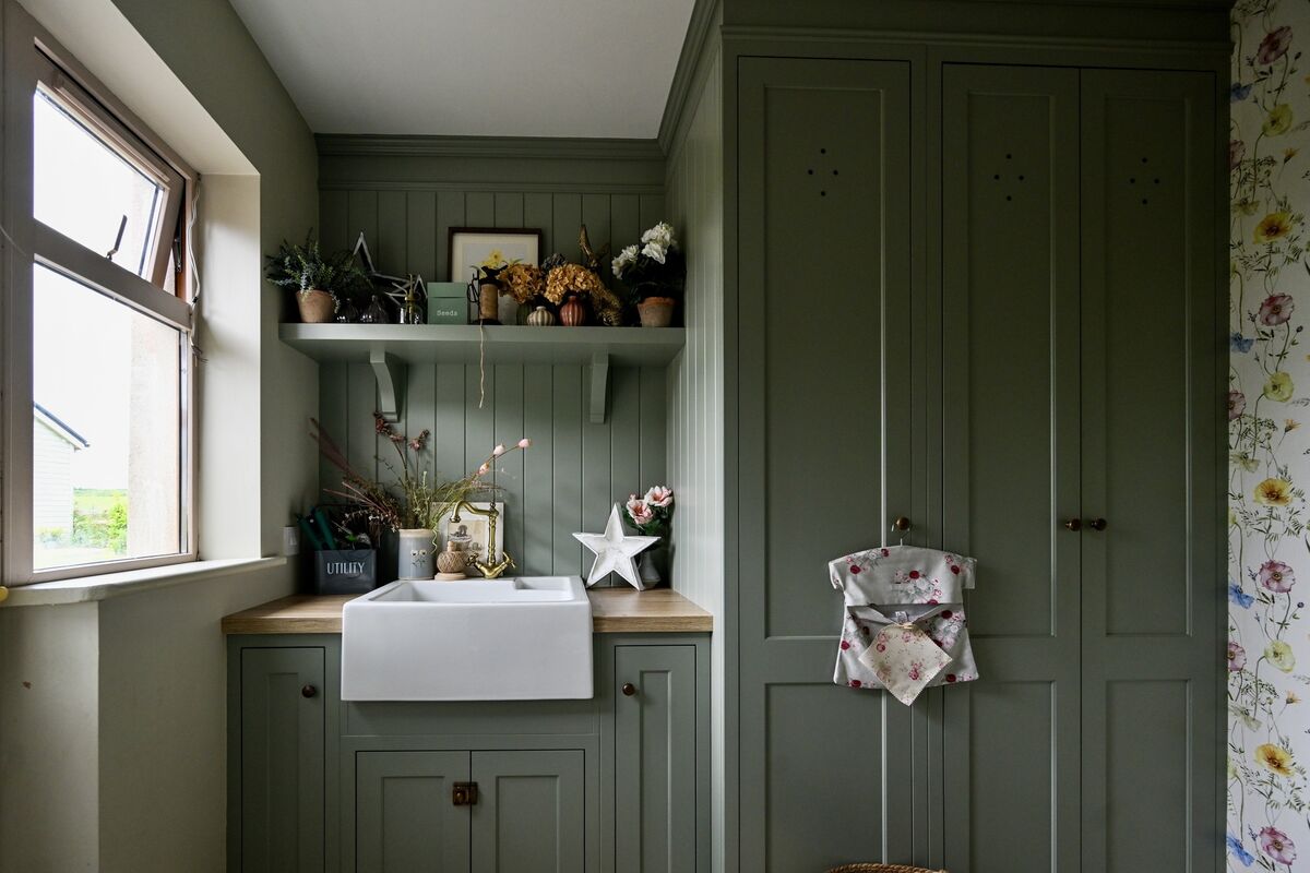 The sage mudroom.
