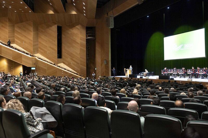 People attending their Irish citizenship ceremony in the convention centre last month. At the citizenship ceremony, Justice Bryan MacMahon made a point to say that there were no second-class citizens in Ireland. Photo: Sam Boal/Collins Photos.