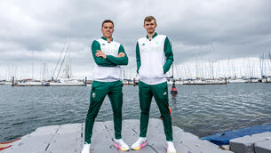 <p>MEDAL IN SIGHTS: Sean Waddilove and Robert Dickson will be aiming to sail their way to a medal at the Olympics. Picture: ©INPHO/James Crombie</p>