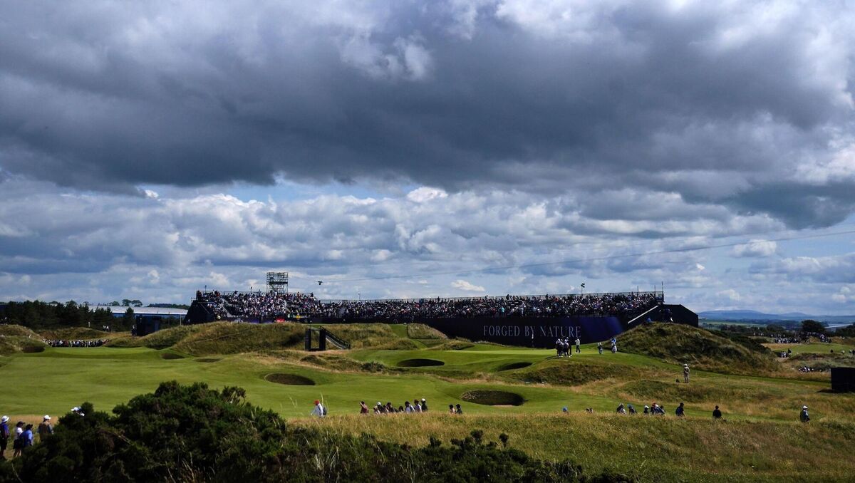 A general view of the 8th green known as the postage stamp during a practice day ahead of The Open at Royal Troon. Photo credit: Owen Humphreys/PA Wire.