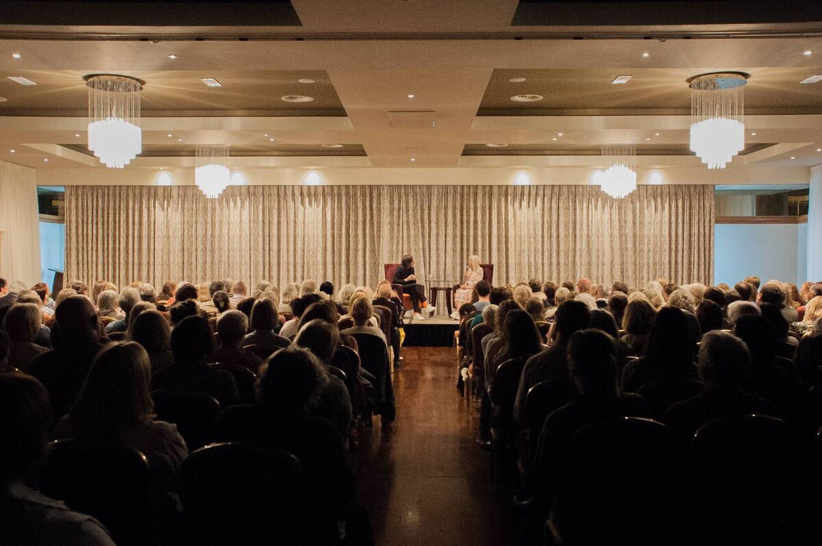  Paul Lynch being interviewed by Sue Leonard at the Maritime Hotel in Bantry for West Cork Literary festival. Picture: Karlis Dzjamko