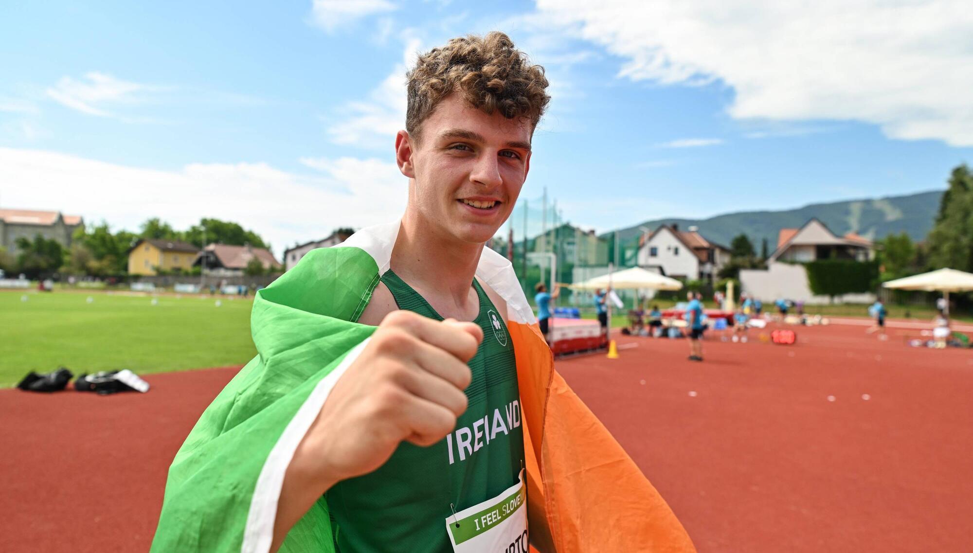 Offaly's Cian Crampton claims bronze for Ireland at Euro U18 Athletics Championship