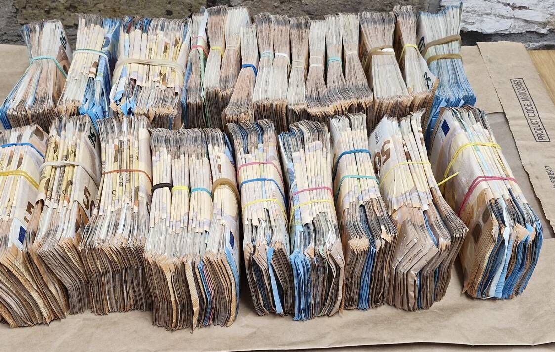 The cash seized by gardaí during Friday's operation. Picture: An Garda Síochána/ Facebook