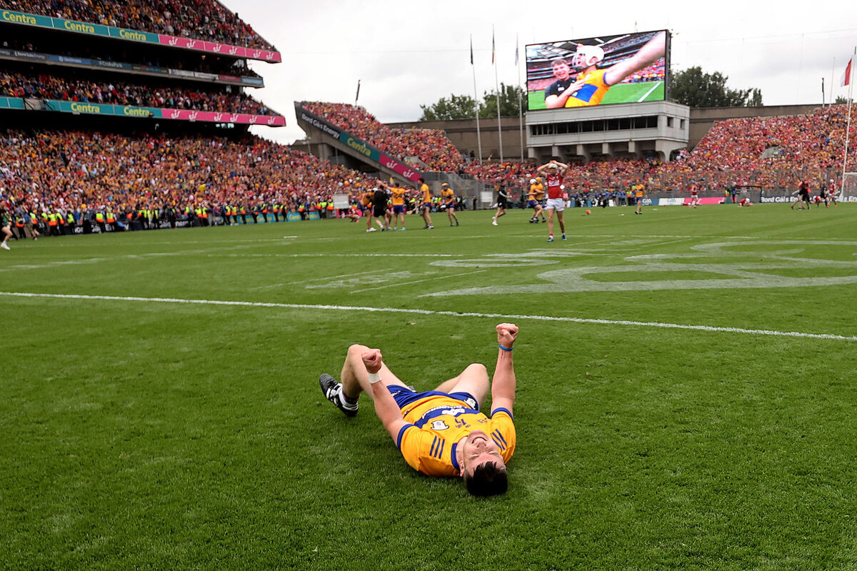 Clare's Tony Kelly celebrates after the game. Picture: ©INPHO/Bryan Keane
