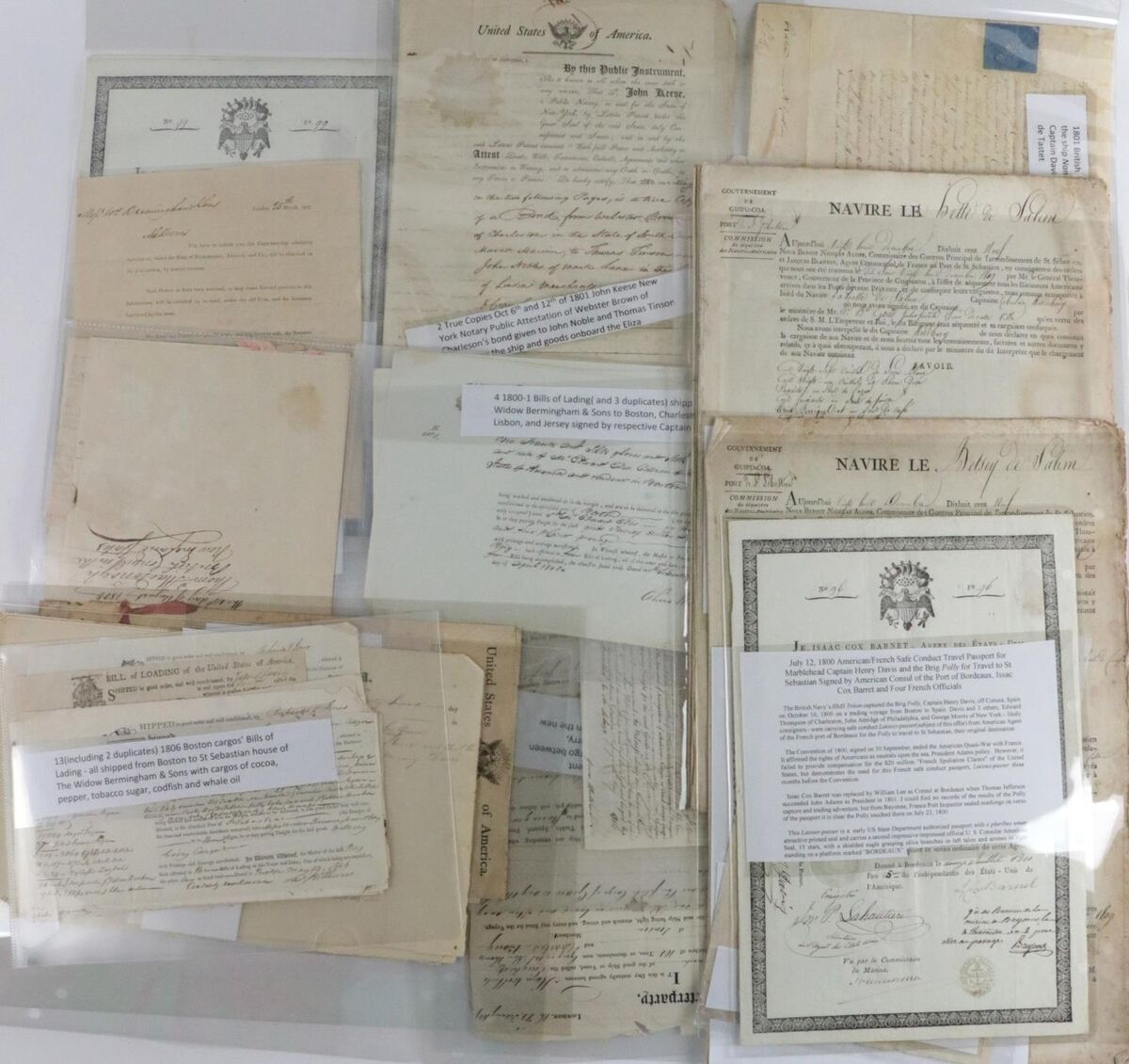 The US-European shipping archive of The Widow Bermingham &amp; Sons.