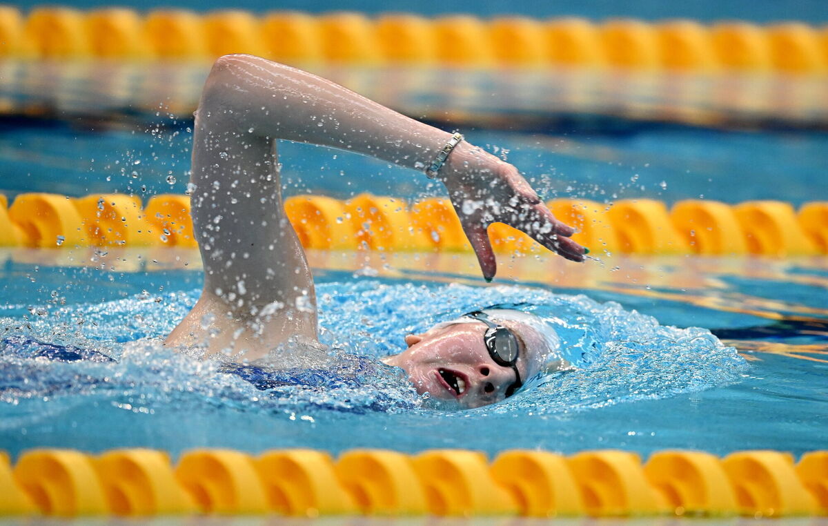 Grace Davison during a Team Ireland Paris 2024 Aquatics team training session at the National Aquatic Centre on the Sport Ireland Campus in Dublin. Picture: Seb Daly/Sportsfile Grace Davison during a Team Ireland Paris 2024 Aquatics team training session at the National Aquatic Centre on the Sport Ireland Campus in Dublin. Picture: Seb Daly/Sportsfile