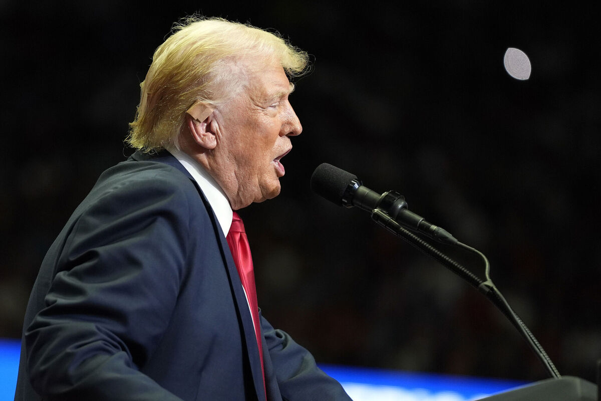 Republican presidential candidate and former President Donald Trump speaks at a campaign rally in Grand Rapids, Michigan. File Picture: AP Photo/Evan Vucci