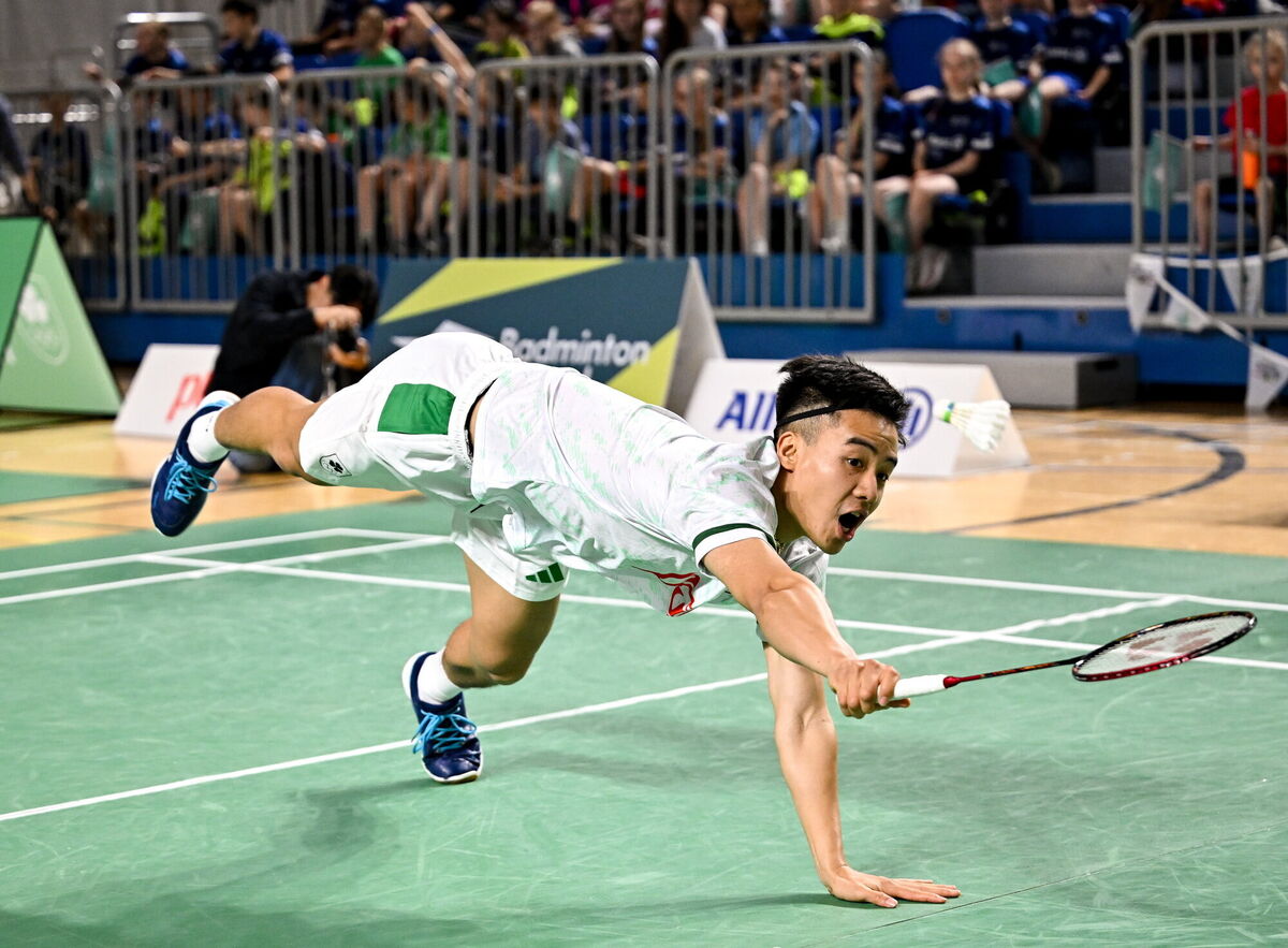 Nhat Nguyen during training for at the National Indoor Arena. Photo by David Fitzgerald/Sportsfile