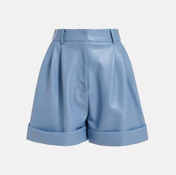 Faux leather shorts, Essential Antwerp, €97.50 Faux leather shorts, Essential Antwerp, €97.50